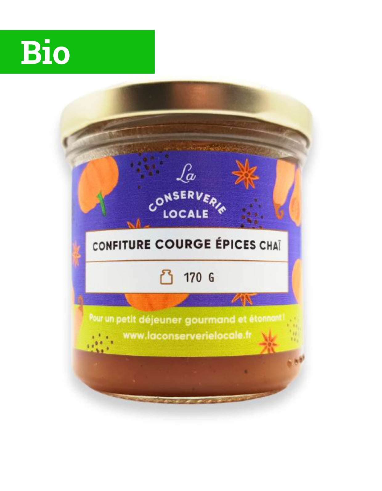 Confiture Courge | Epices Chaï | 170g | Bio