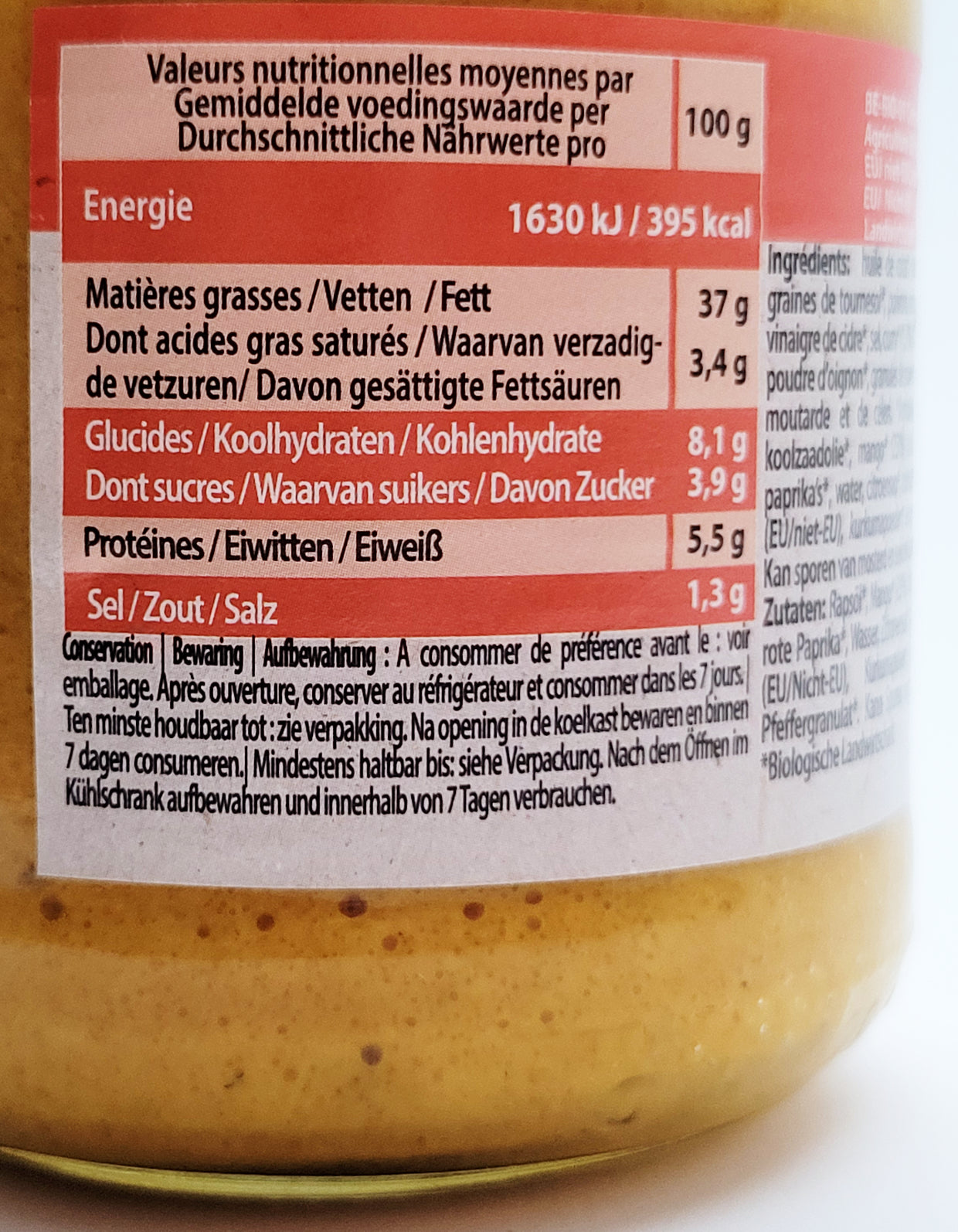 Tartinade Mangue Curry | 250g | Bio