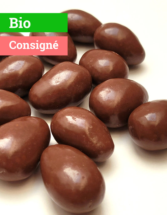 Amandes enrobées de chocolat noir | 310g | Bio