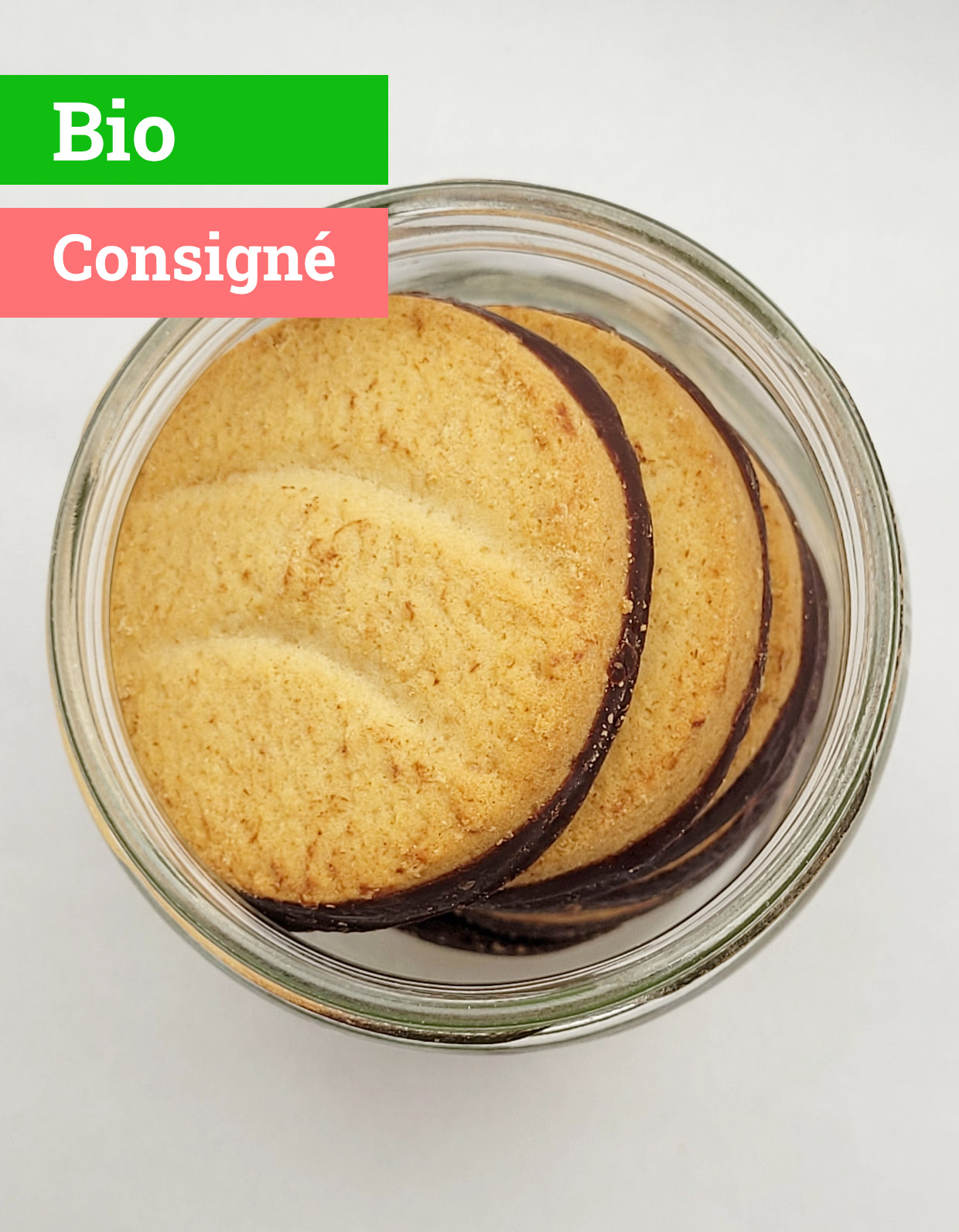Biscuit nappé | Chocolat noir | 6 biscuits | Bio