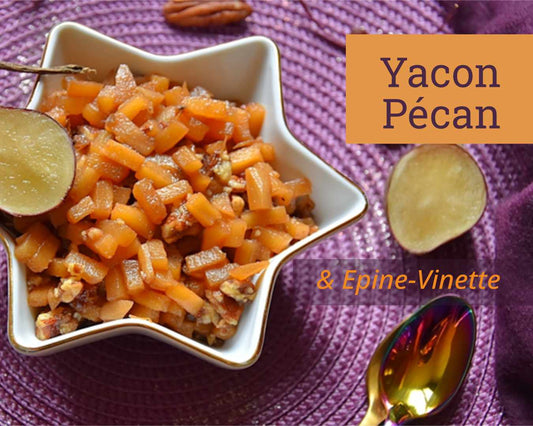 Poêlée de yacon, pécan & épine-vinette