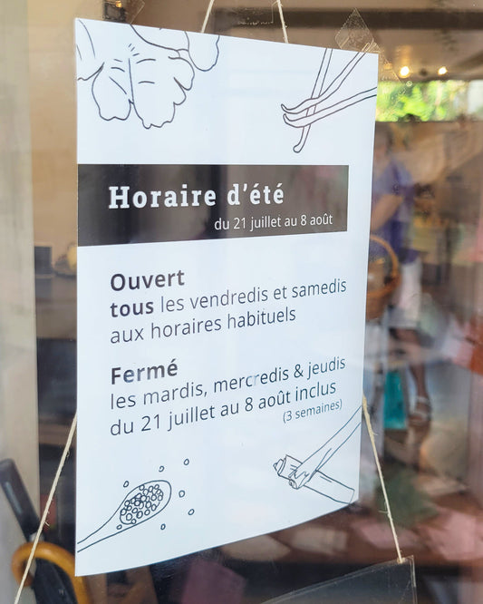 Horaire d'été ! ☀️