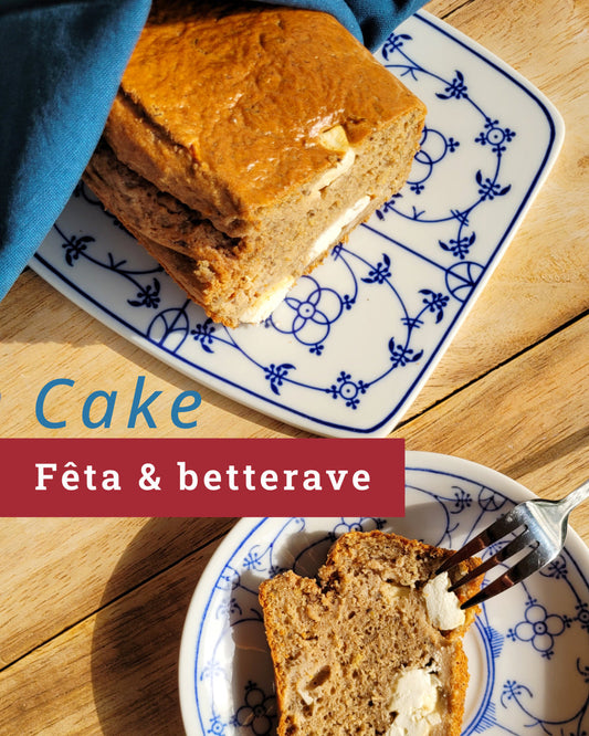 Cake salé betterave feta, sumac et aneth