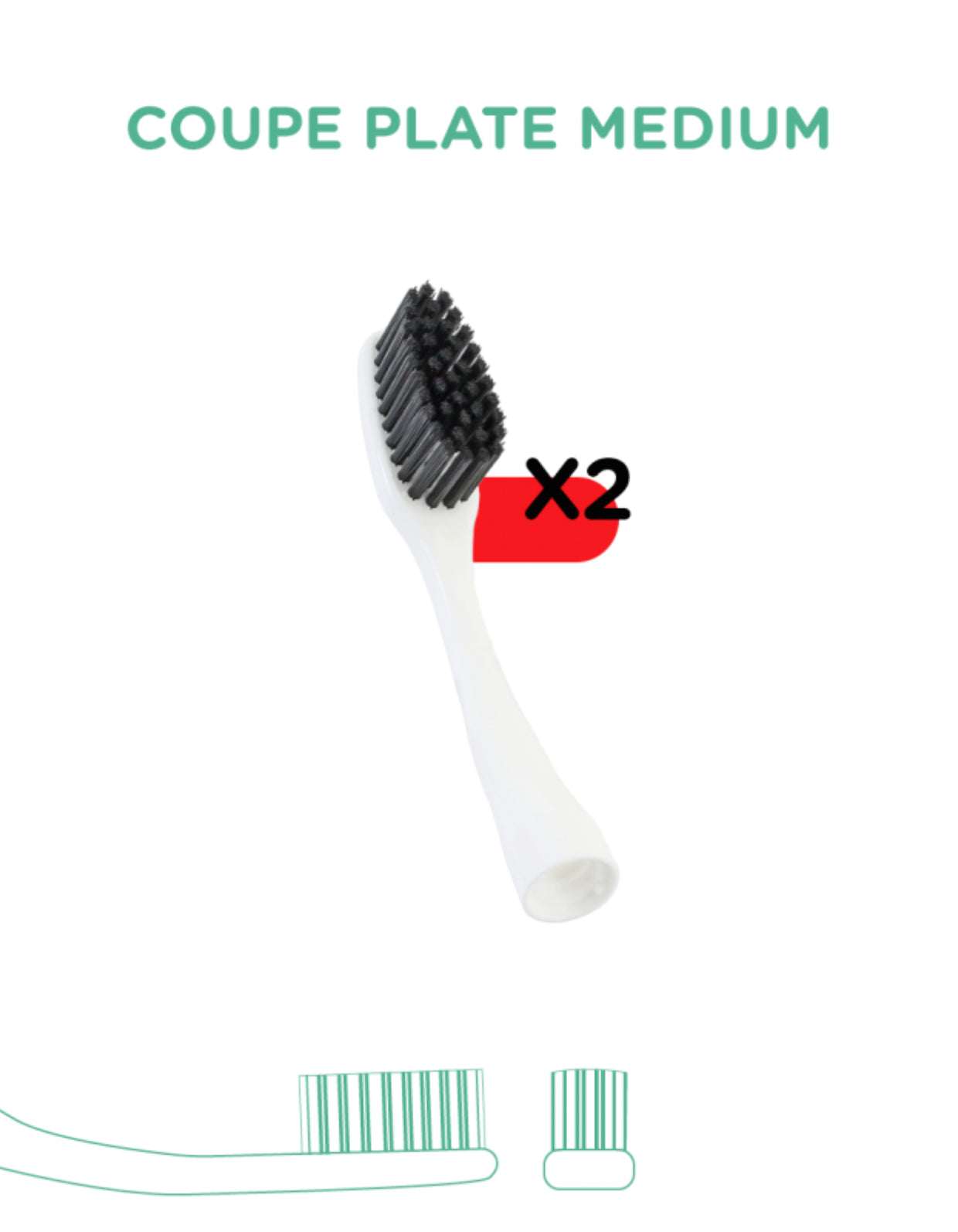 Brosse à dent | Recharge | Medium | 2 Pces