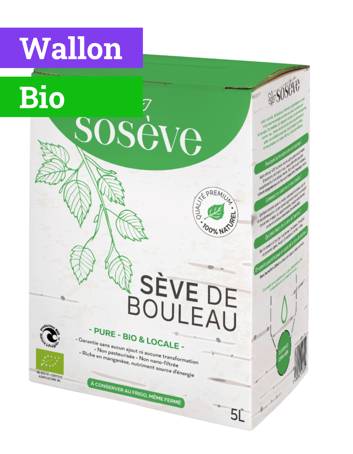 Sève de bouleau | 100 % pure | 5L | Bio