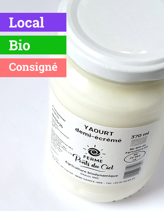 Yaourt demi-écrémé | Ponts du Ciel | 370ml | Bio