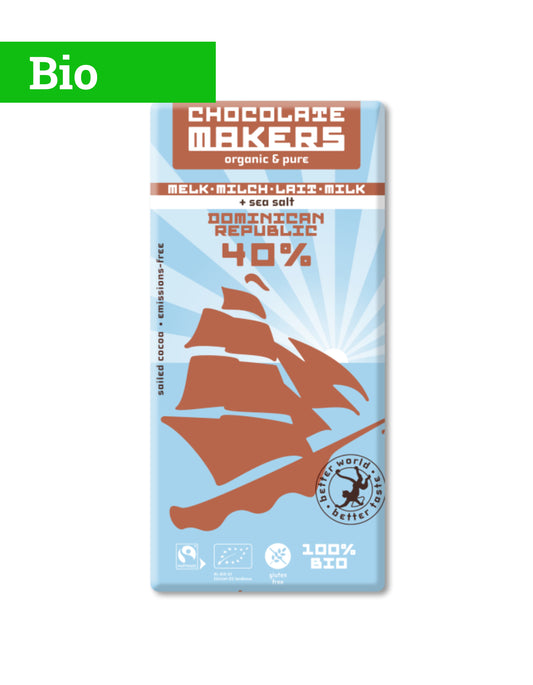 Chocolate Makers Lait 40% & Sel | 80g | Bio