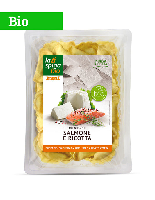 Demi-lunes Ricotta & Saumon | 250g | Bio