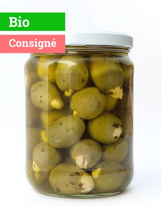 Olives vertes aux amandes | 280g | Bio